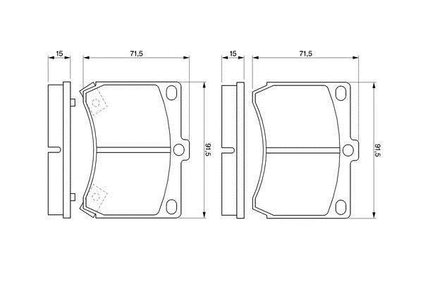Bosch Brake pad set – price 71 PLN
