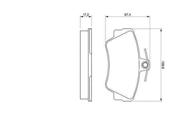 Bosch Brake pad set – price 86 PLN