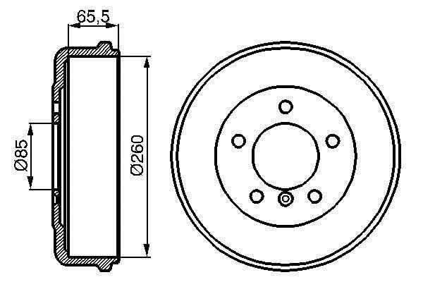 0986477038 Bosch Bremstrommel hinten