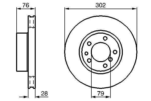 0986478317 Bosch Bremsscheibe vorne belüftet