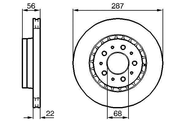 0986478388 Bosch Bremsscheibe vorne belüftet
