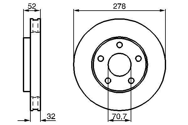 0986478486 Bosch Bremsscheibe vorne belüftet