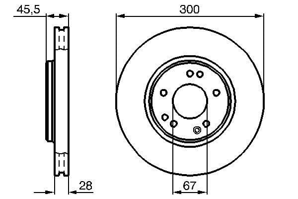 0986478526 Bosch Bremsscheibe vorne belüftet