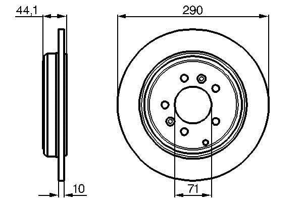 0986478556 Bosch Rear solid brake disc