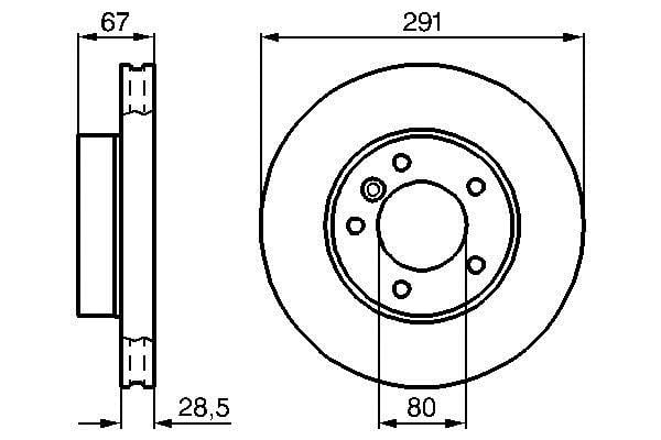 0986478691 Bosch Bremsscheibe vorne belüftet