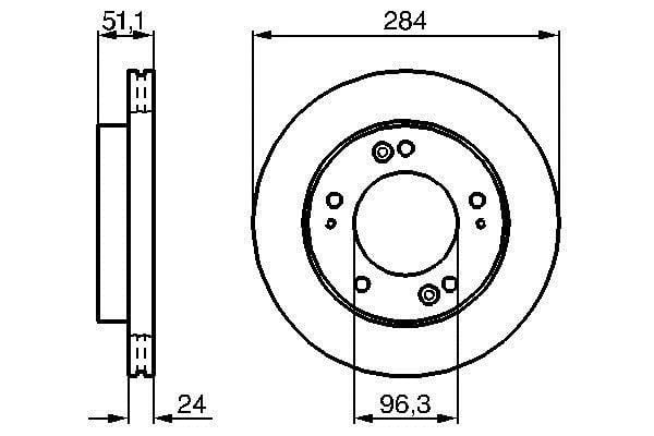 0986479020 Bosch Bremsscheibe vorne belüftet