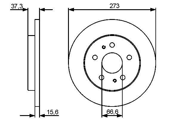 0986479432 Bosch Unventilated front brake disc