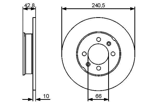 0986479478 Bosch Rear solid brake disc