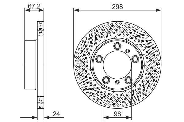 0986479674 Bosch Bremsscheibe vorne belüftet