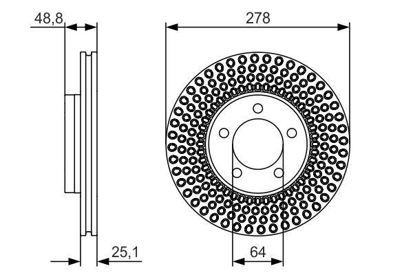 0986479699 Bosch Bremsscheibe vorne belüftet