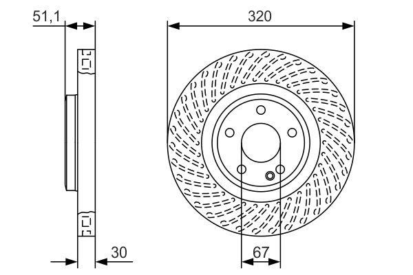0986479A59 Bosch Bremsscheibe
