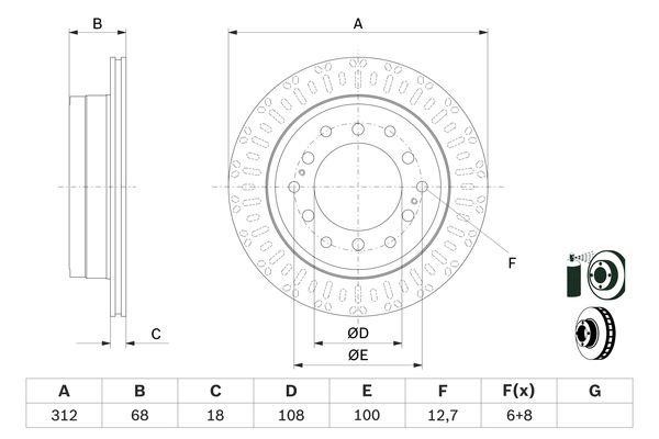 0986479F07 Bosch Диск тормозной