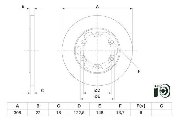 0986479D43 Bosch Bremsscheibe