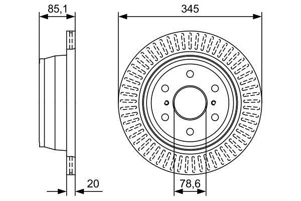 0986479W32 Bosch Bremsscheibe