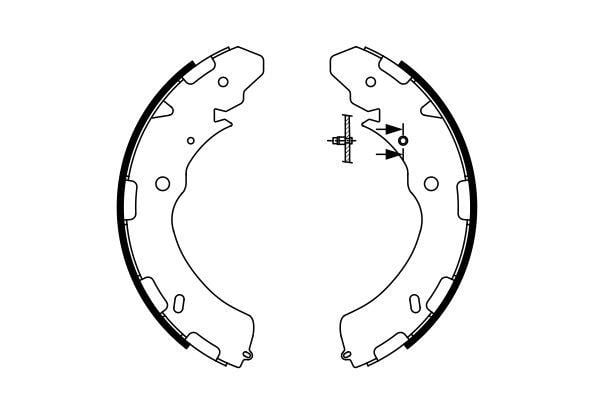 Колодки тормозные барабанные, комплект Bosch 0 986 487 758
