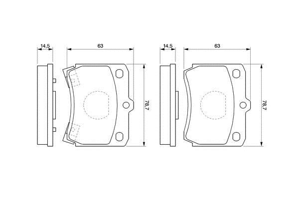 Bosch Brake pad set – price 58 PLN