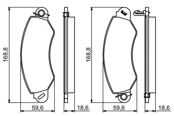 0986494300 Bosch Brake pad set