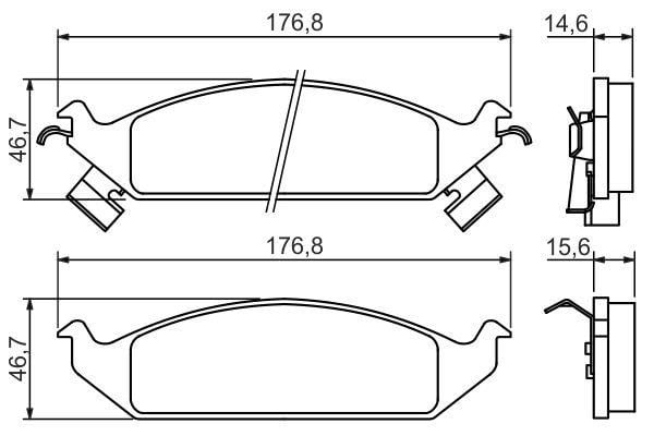 0986494313 Bosch Brake pad set