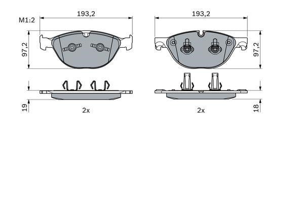 0986494955 Bosch Brake pad set