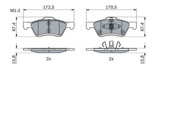 0986494960 Bosch Brake pad set