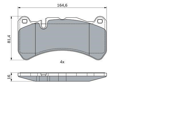 0986494965 Bosch Bremsbelagsatz