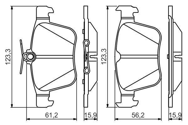 0986495346 Bosch Bremsbelagsatz