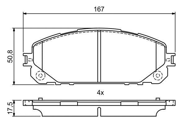 0986495404 Bosch Тормозные колодки дисковые, комплект
