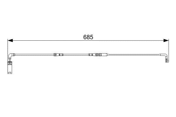 Brake spare parts BMW 6 cabrio (E64): 1987473003 Bosch Brake pad wear sensor