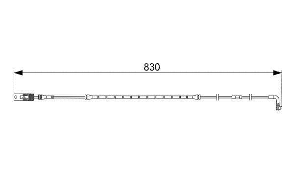1987473043 Bosch Brake pad wear sensor