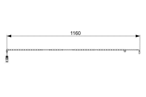 Brake wear sensor Land Rover: 1987473055 Bosch Brake pad wear sensor