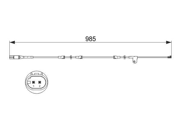 Bremsbelagverschleißsensor vorn Bosch 1 987 473 520