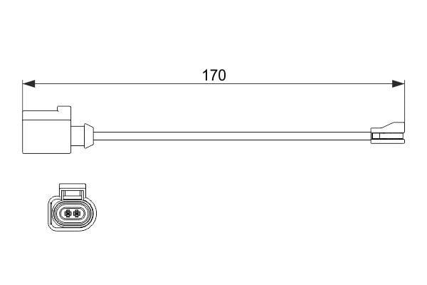 1987474512 Bosch Brake pad wear sensor