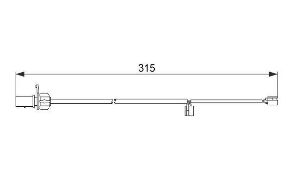 Brake pad wear sensor Audi A6: 1987474518 Bosch Brake pad wear sensor