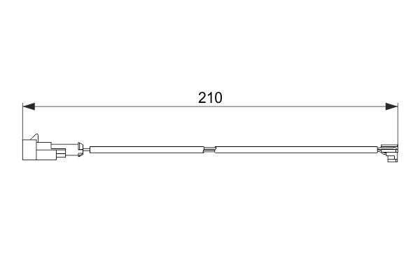 Brake pad wear sensor Iveco Daily: 1987474520 Bosch Brake pad wear sensor