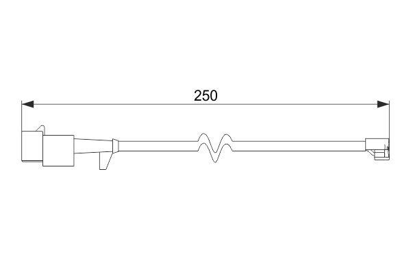 Brake pad wear sensor Iveco Daily: 1987474574 Bosch Brake pad wear sensor