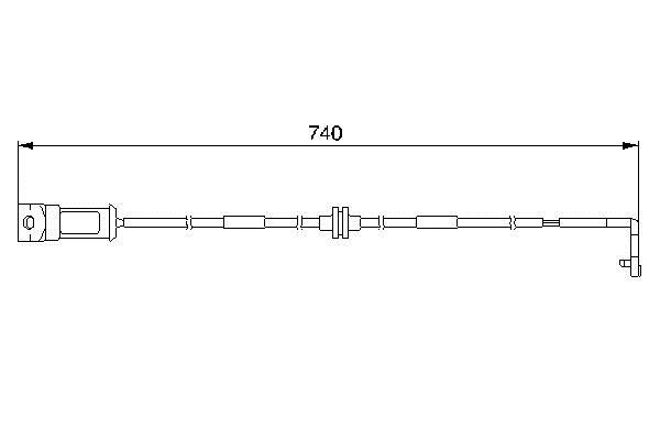 Verschleißsensor Opel Omega B: 1987474934 Bosch Warnkontakt Bremsbelagverschleiß