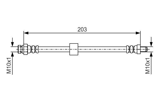 Brake spare parts Dodge: 1987476035 Bosch Brake Hose