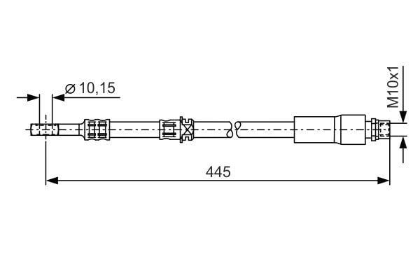 Flexible brake hose Vauxhall Zafira: 1987476455 Bosch Brake Hose