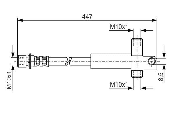 1987476614 Bosch Тормозной шланг