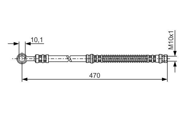 Flexible brake line Volvo S40: 1987476775 Bosch Brake Hose