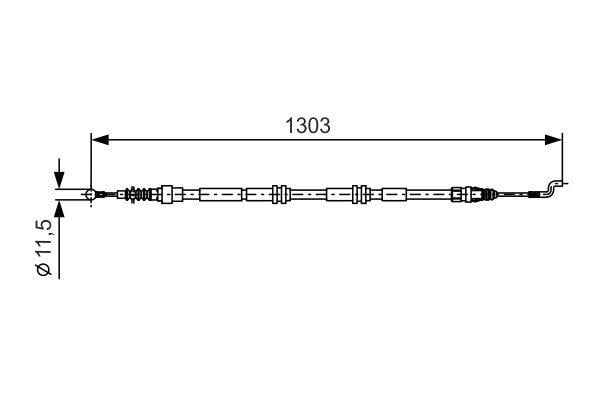 Bosch Handbrake cable – price 67 PLN