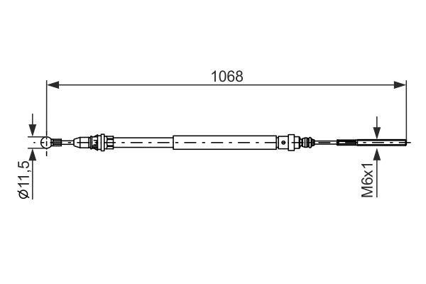 Bosch Handbrake cable – price [object Object] PLN