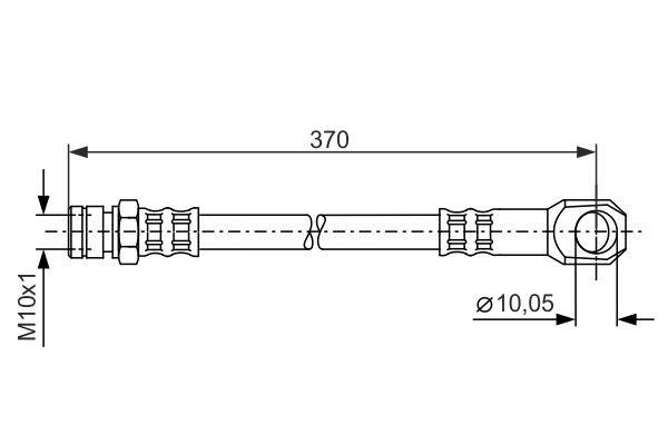 Flexible brake pipe Mercedes 100: 1987481094 Bosch Brake Hose