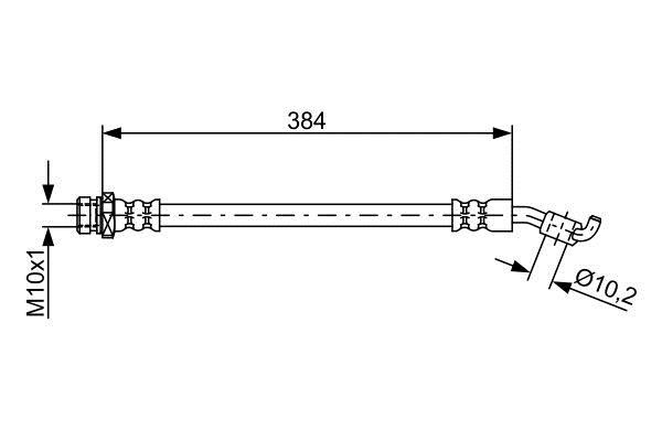 1987481884 Bosch Bremsschlauch hinten