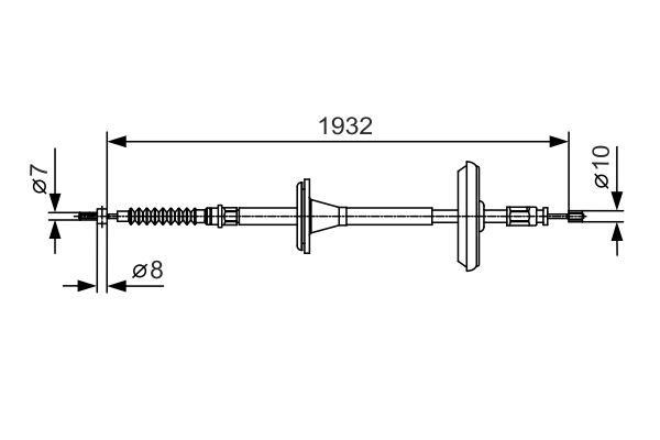 1987482021 Bosch Handbremsseil