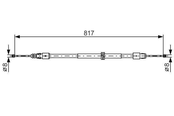 1987482024 Bosch Handbrake cable