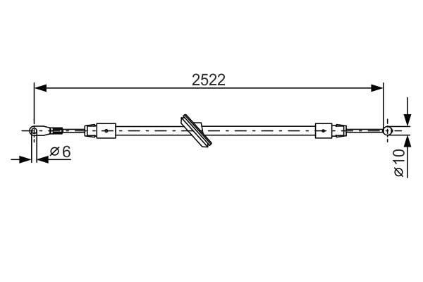 1987482029 Bosch Handbrake cable