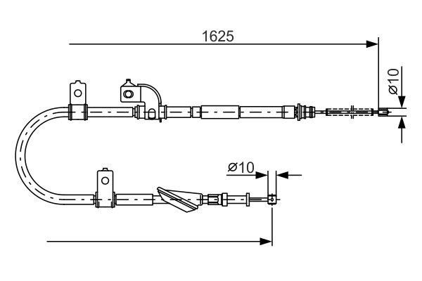 1987482081 Bosch Feststellbremsseil, links