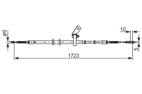 Emergency brake cable Audi 80: 1987482268 Bosch Parking brake cable left