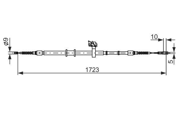 Brake cable Audi 80: 1987482269 Bosch Parking brake cable, right